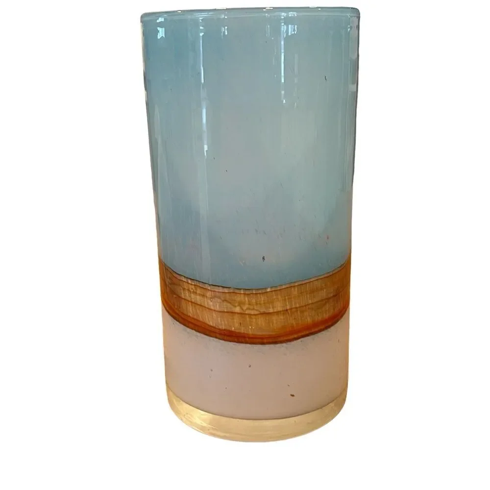 Cyan Design Medium Turquoise Cream & Brown Vase
